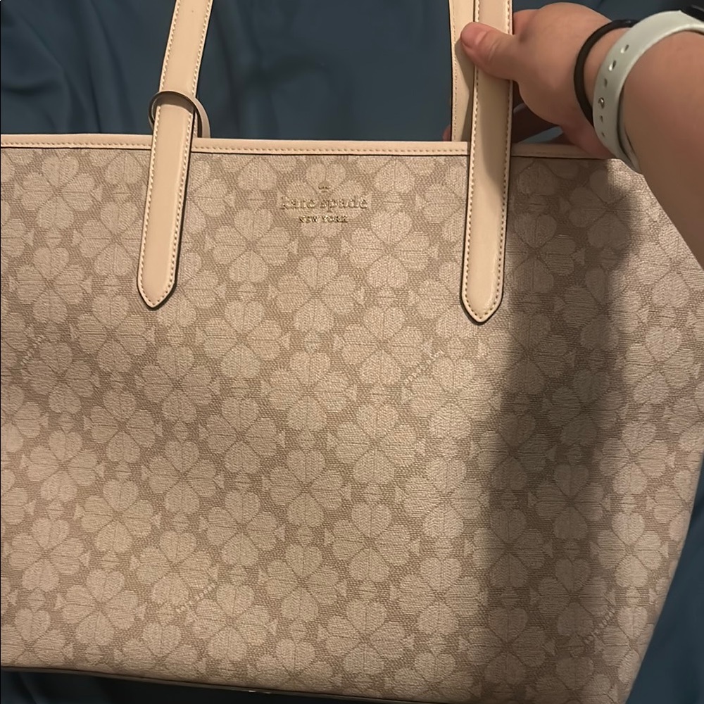 Kate Spade Beige Floral Tote Bag